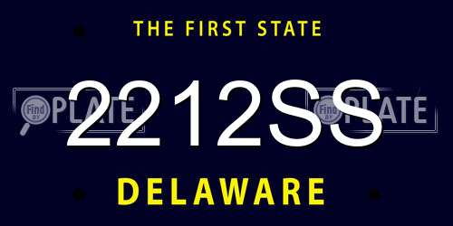 2212SS Delaware License Plate