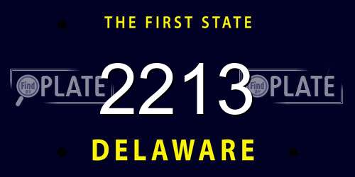2213 Delaware License Plate