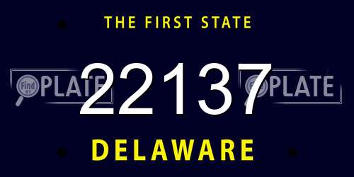 22137 Delaware License Plate