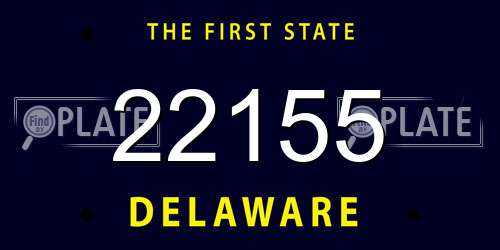 22155 Delaware License Plate