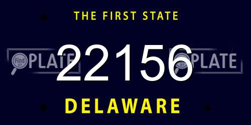 22156 Delaware License Plate