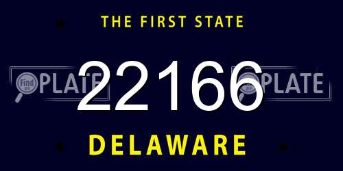 22166 Delaware License Plate