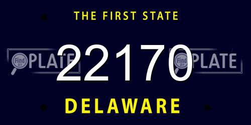 22170 Delaware License Plate