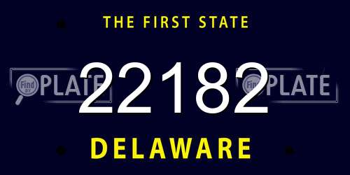22182 Delaware License Plate