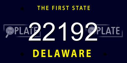 22192 Delaware License Plate
