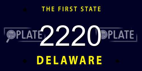 2220 Delaware License Plate