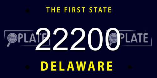 22200 Delaware License Plate