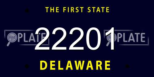 22201 Delaware License Plate