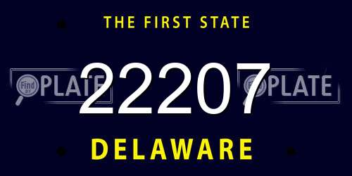 22207 Delaware License Plate