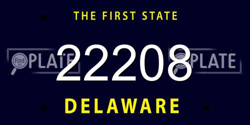22208 Delaware License Plate