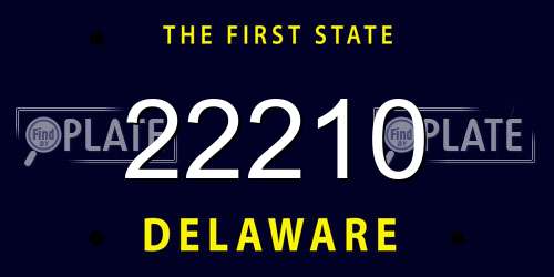 22210 Delaware License Plate