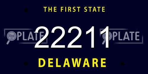 22211 Delaware License Plate