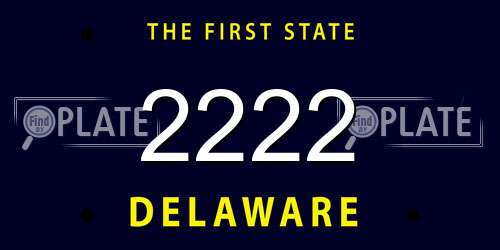 2222 Delaware License Plate