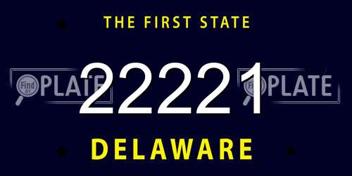 22221 Delaware License Plate