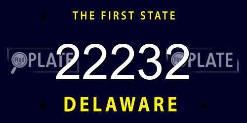 22232 Delaware License Plate