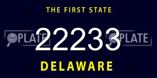 22233 Delaware License Plate