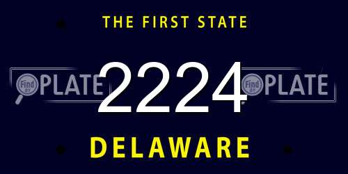 2224 Delaware License Plate