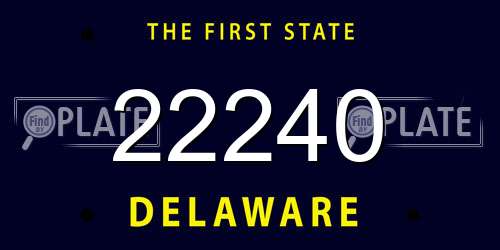 22240 Delaware License Plate