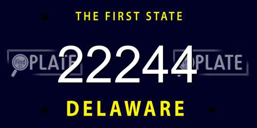22244 Delaware License Plate