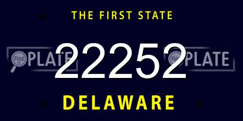 22252 Delaware License Plate
