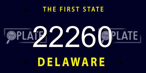22260 Delaware License Plate