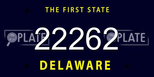 22262 Delaware License Plate