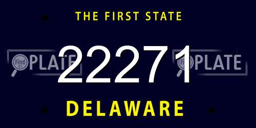 22271 Delaware License Plate
