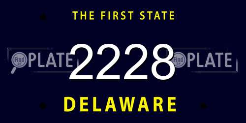 2228 Delaware License Plate