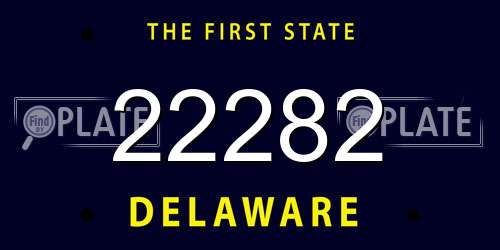 22282 Delaware License Plate
