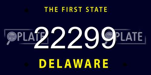 22299 Delaware License Plate