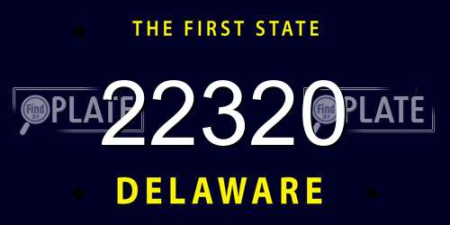 22320 Delaware License Plate