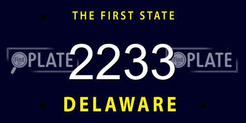 2233 Delaware License Plate