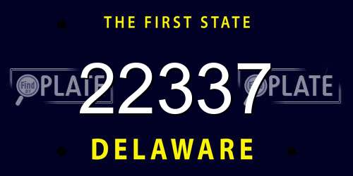 22337 Delaware License Plate