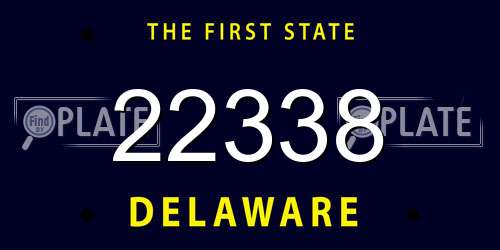 22338 Delaware License Plate