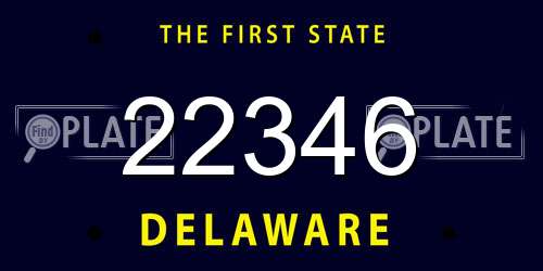 22346 Delaware License Plate