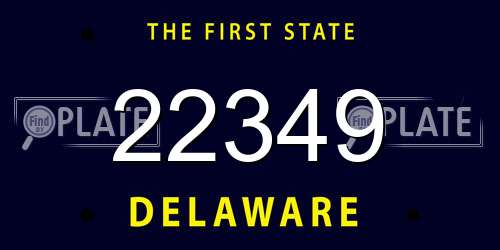 22349 Delaware License Plate