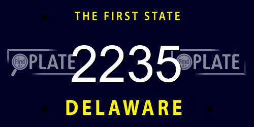 2235 Delaware License Plate