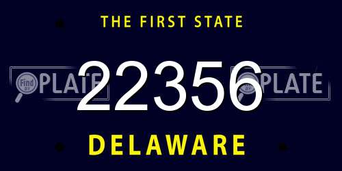 22356 Delaware License Plate