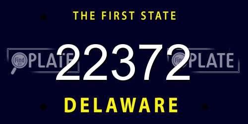 22372 Delaware License Plate