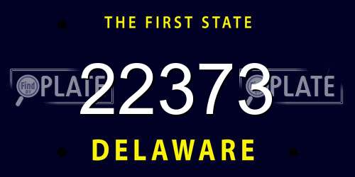 22373 Delaware License Plate