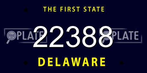 22388 Delaware License Plate