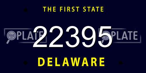 22395 Delaware License Plate
