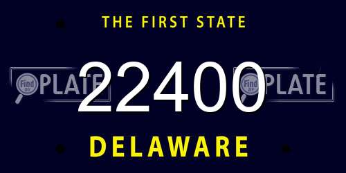 22400 Delaware License Plate