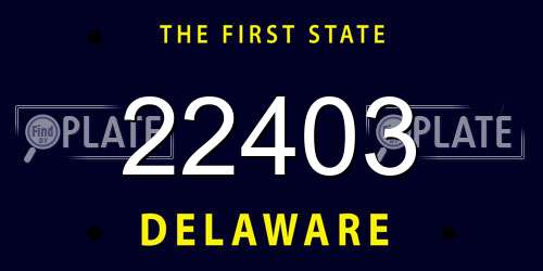 22403 Delaware License Plate