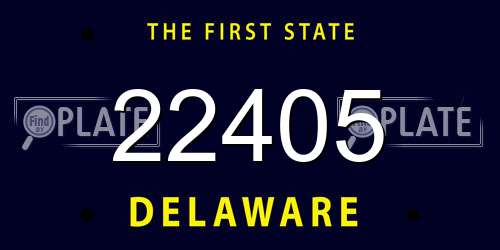 22405 Delaware License Plate