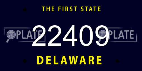 22409 Delaware License Plate