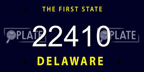 22410 Delaware License Plate
