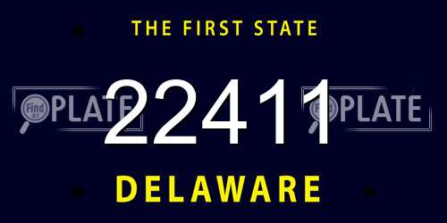 22411 Delaware License Plate