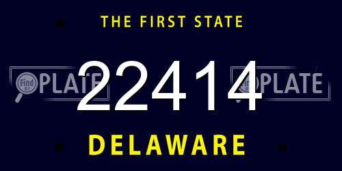 22414 Delaware License Plate