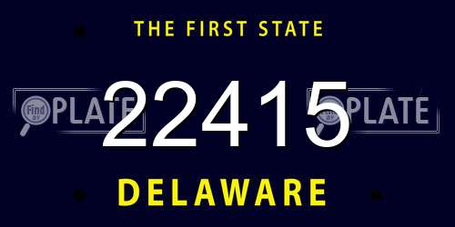 22415 Delaware License Plate